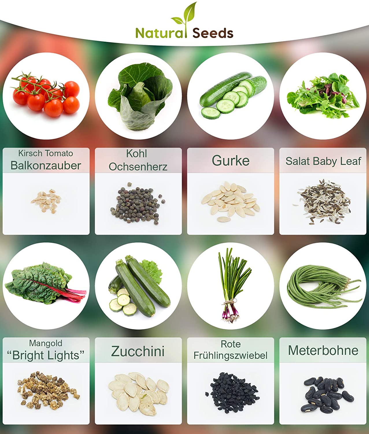 *Vegetable Seed Set - 16 Vegetable Varieties from Portugal | 100% natural seeds